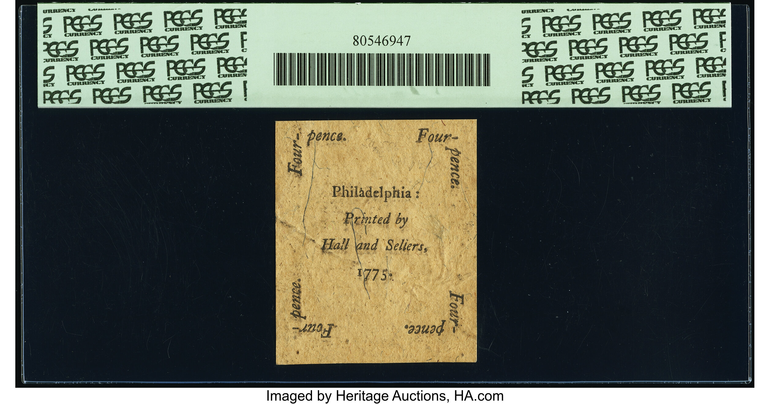 image for: Pennsylvania October 25, 1775 4d PCGS Very Choice New 64PPQ....