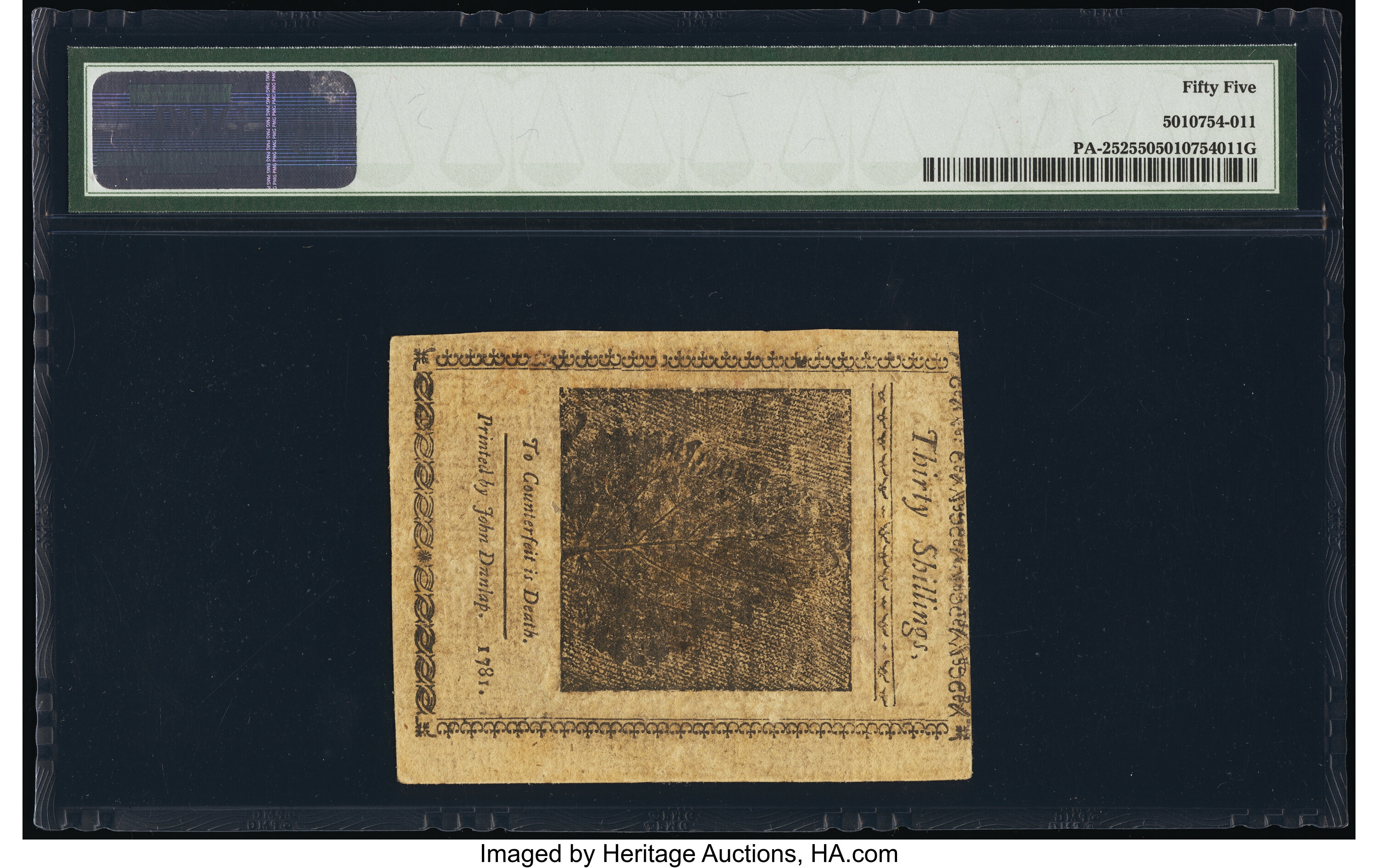image for: Pennsylvania April 20, 1781 30s PMG About Uncirculated 55....