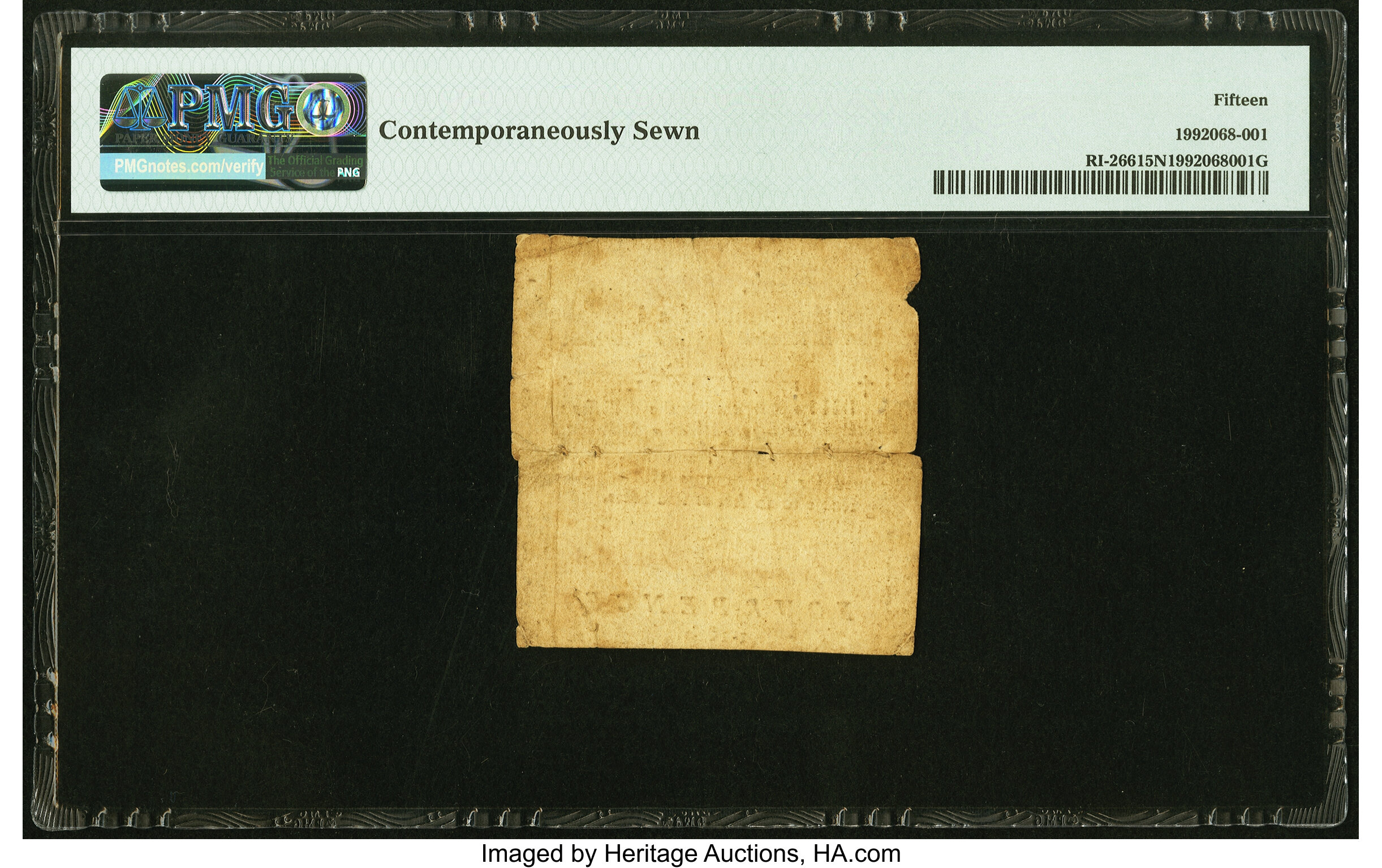 image for: Rhode Island May 22, 1777 $1/18 PMG Choice Fine 15 Net....