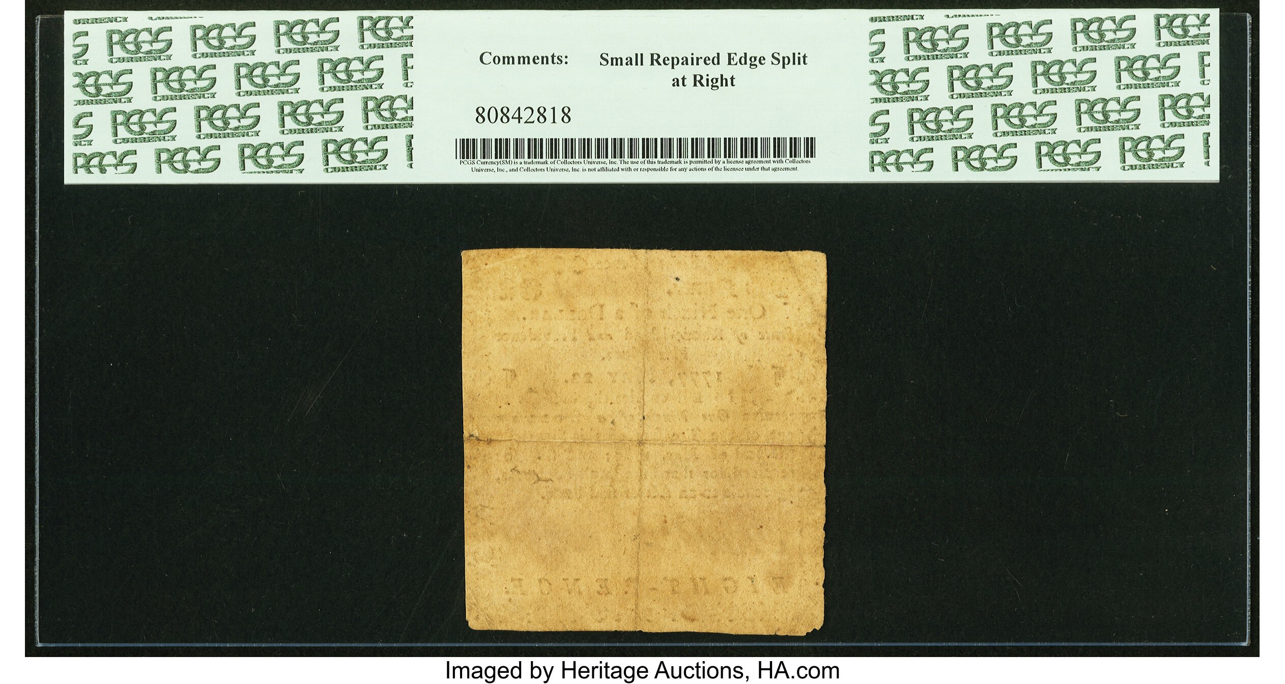 image for: Rhode Island May 22, 1777 $1/9 PCGS Very Fine 30....