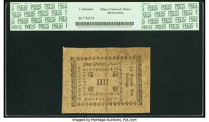 image for: South Carolina October 19, 1776 $4 PCGS Fine 15....