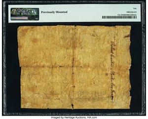 image for: Virginia March 4, 1773 £5 PMG Very Good 10....