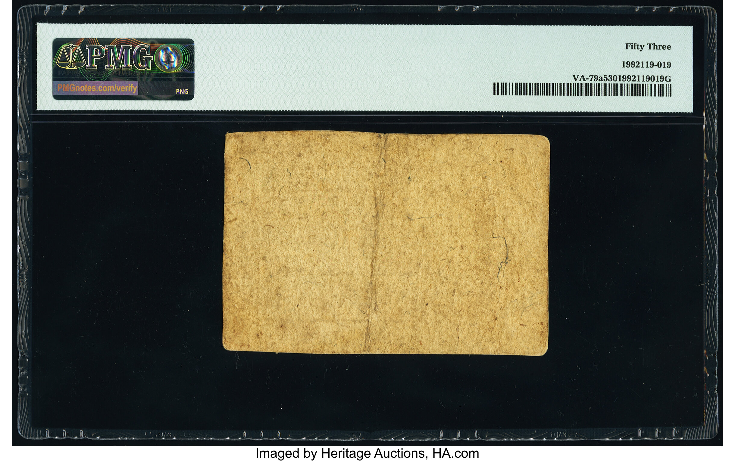 image for: Virginia July 17, 1775 £3 Small Ordinance PMG About Uncirculated 53....