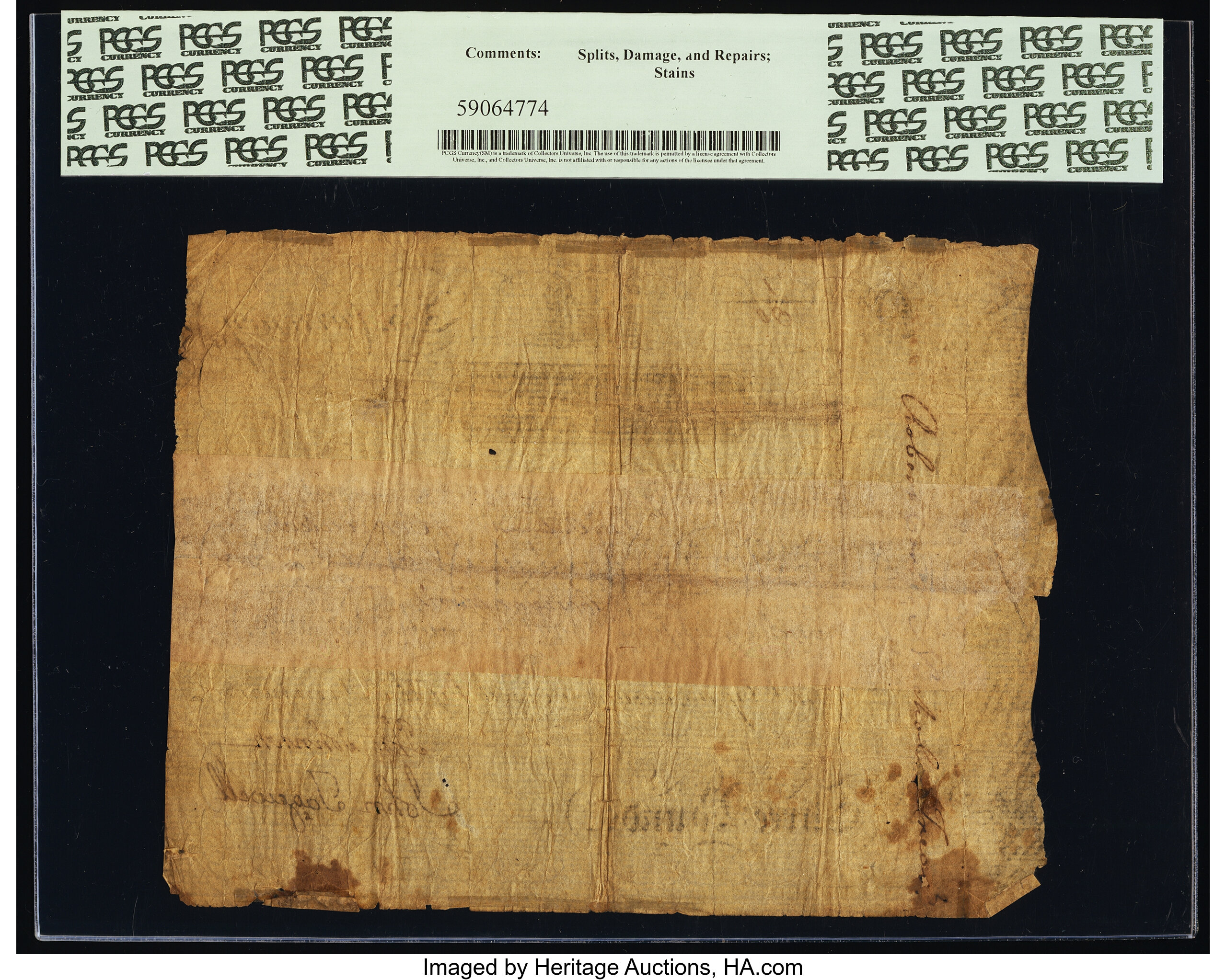 image for: Virginia July 17, 1775 £3 Large Ordinance PCGS Fine 15....