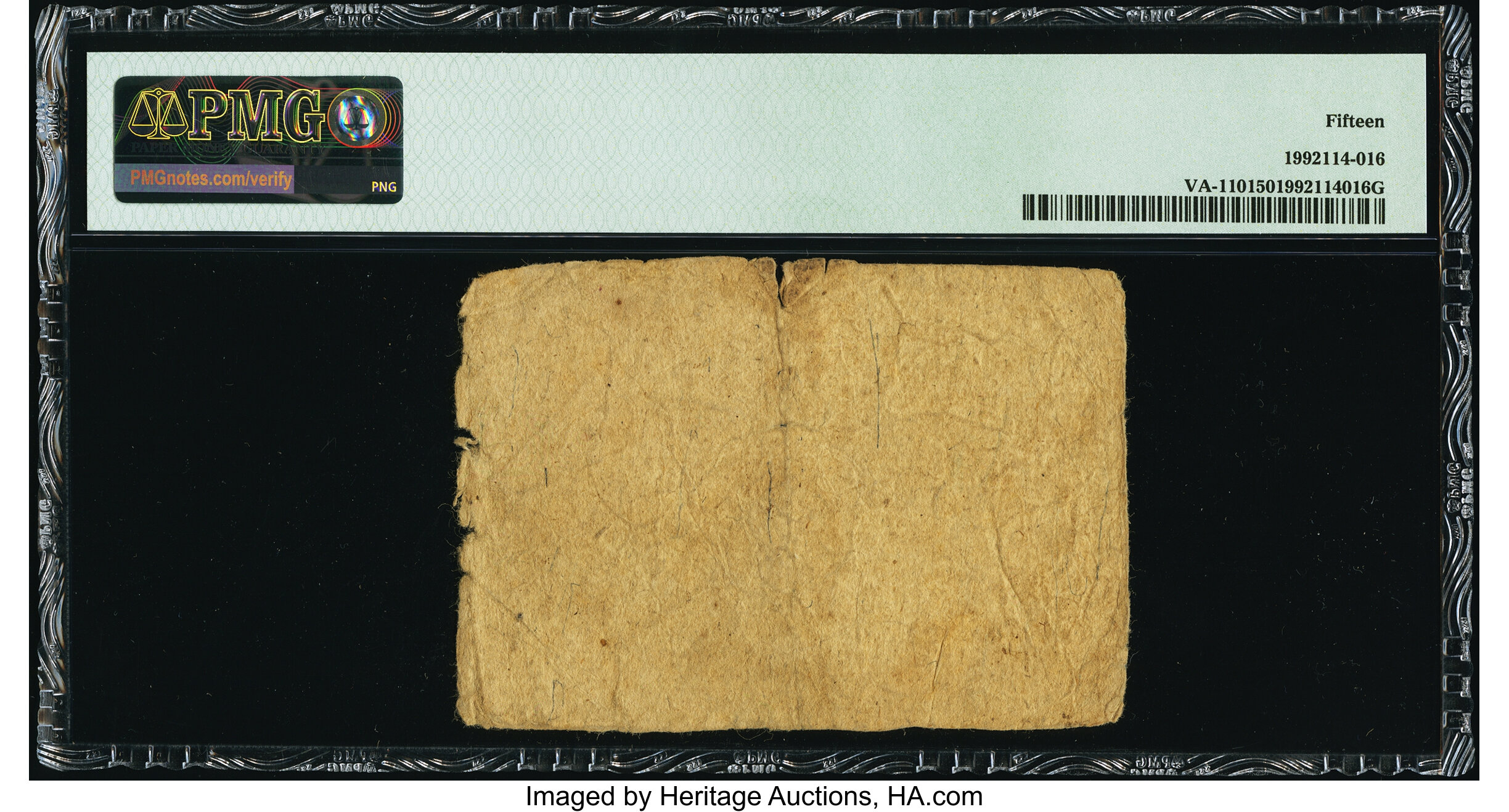 image for: Virginia October 7, 1776 $10 PMG Choice Fine 15....