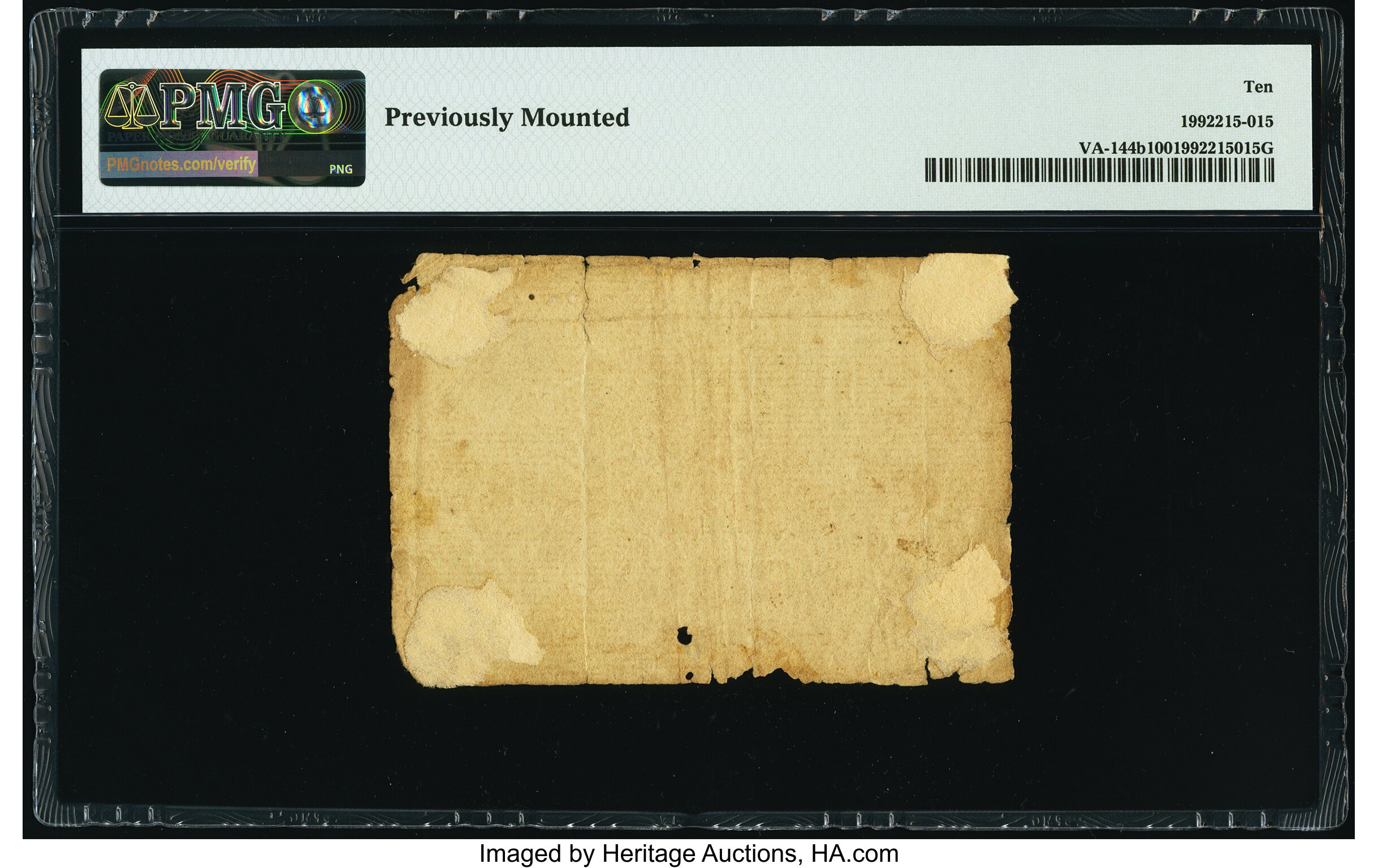 image for: Virginia May 4, 1778 (Dates Printed) $1 PMG Very Good 10....