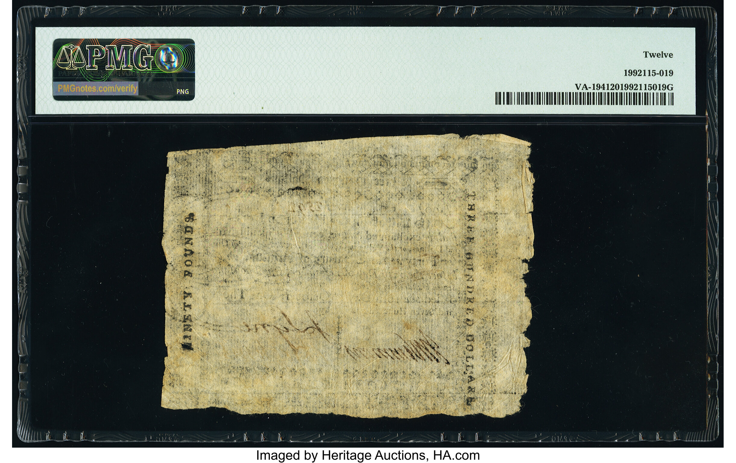 image for: Virginia October 16, 1780 $300 PMG Fine 12....