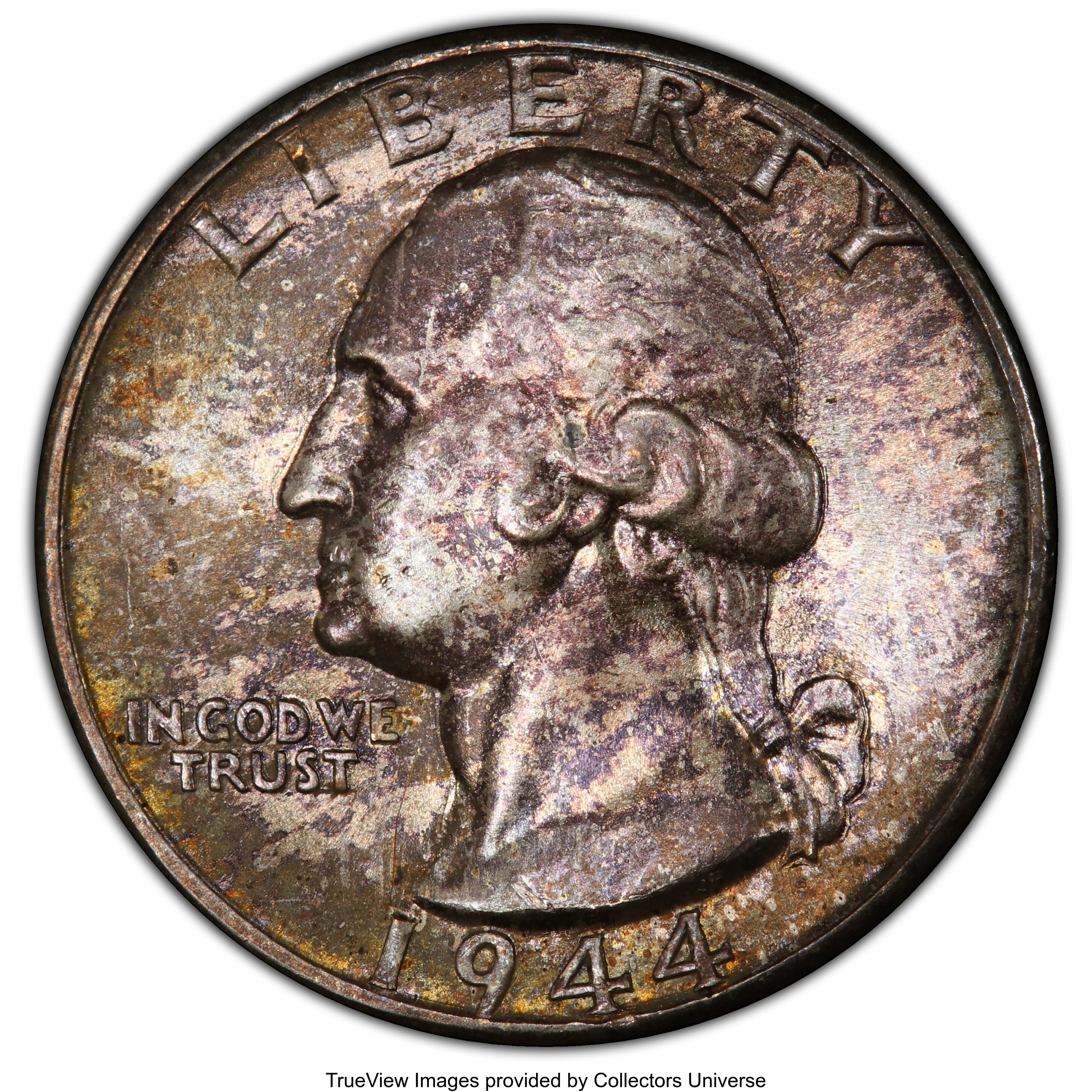 1944-D 25C MS66 PCGS. PCGS Population: (979/146). NGC Census: (862/441). CDN: $60 Whsle. Bid for NGC/PCGS MS66. Mintage 14,...