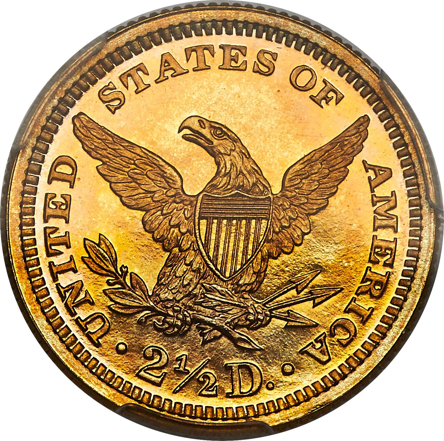 image for: 1866 $2 1/2 PR66+ Deep Cameo PCGS. JD-1, High R.6....