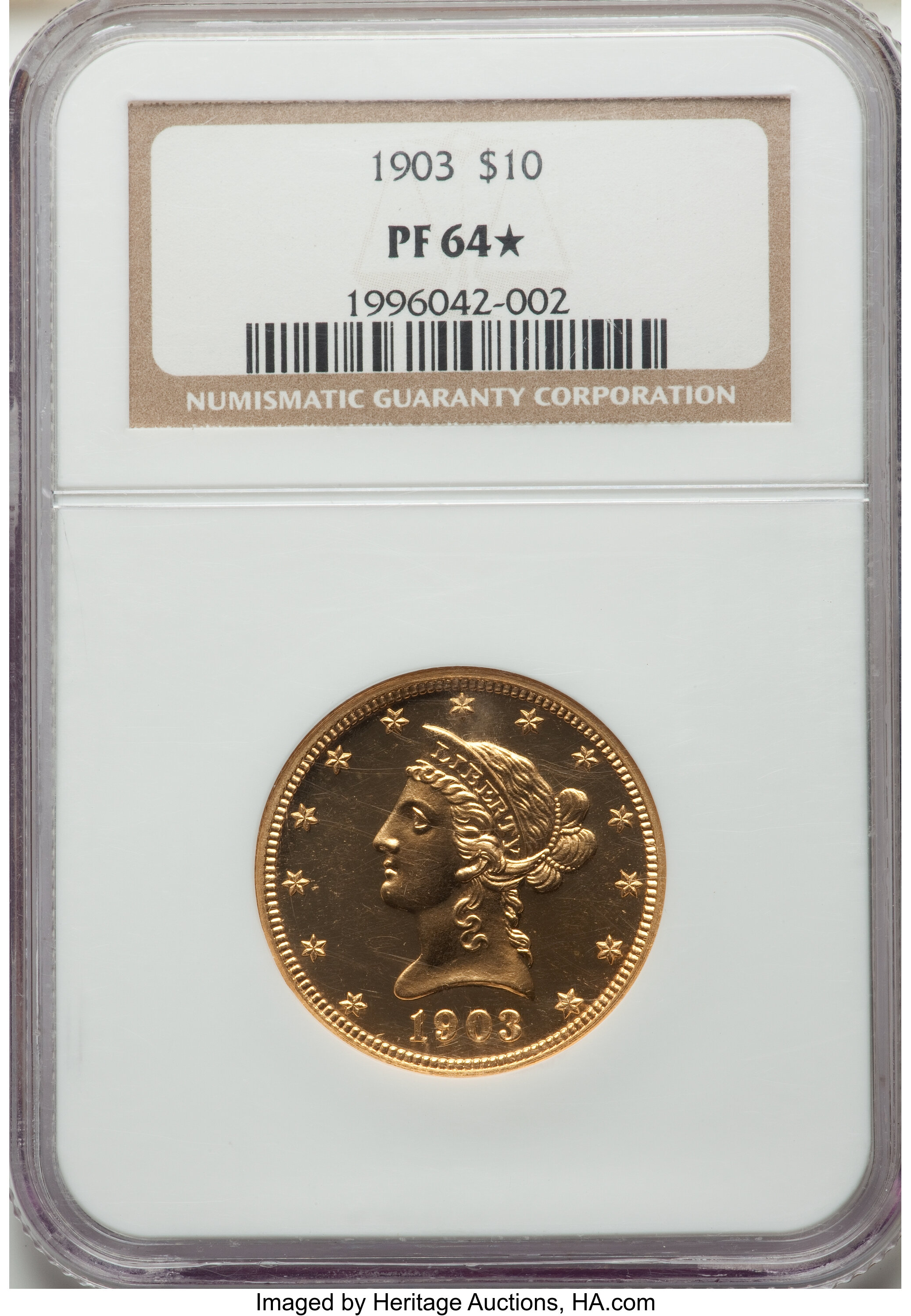 image for: 1903 $10 PR64★  NGC. JD-1, Low R.5....