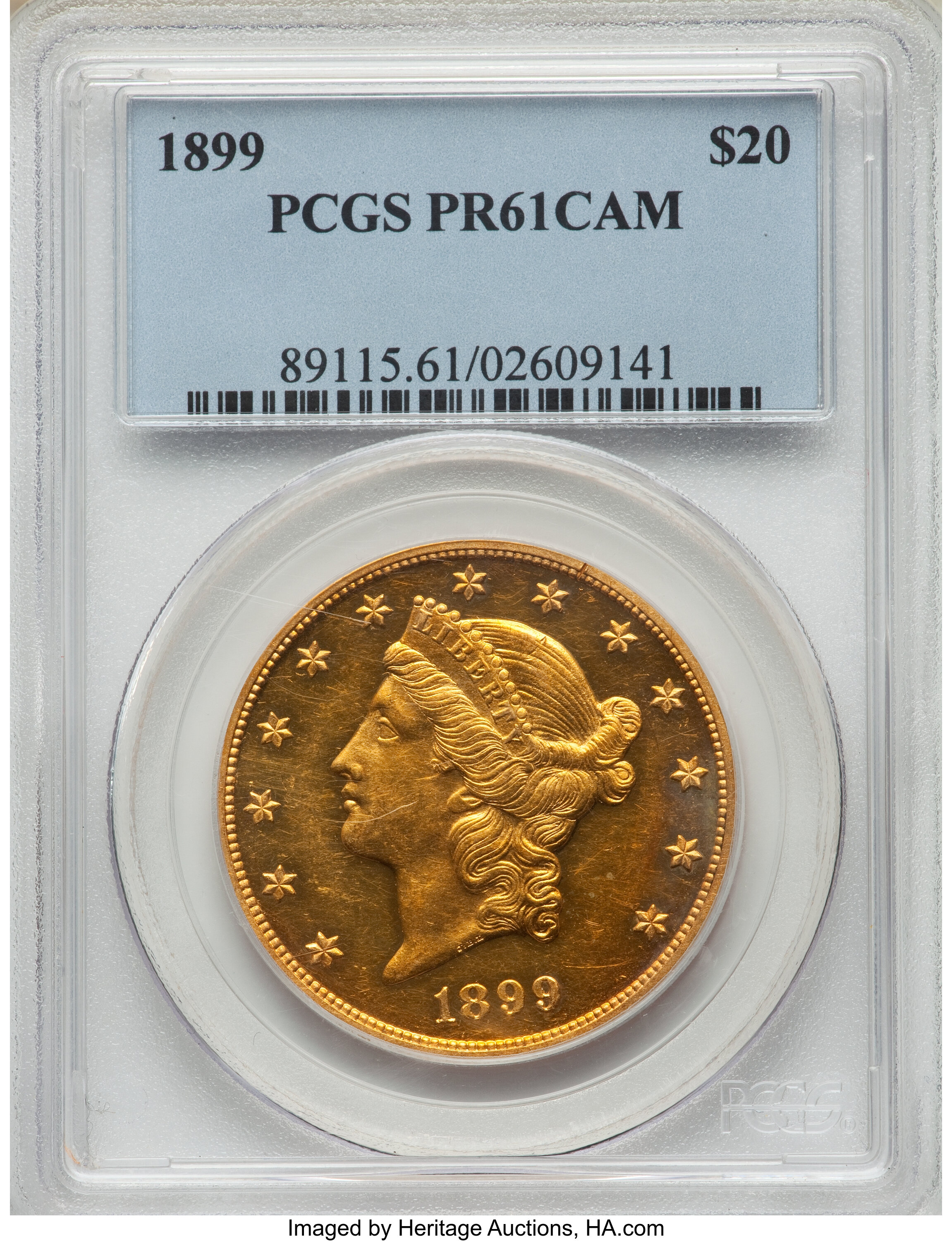 image for: 1899 $20 PR61 Cameo PCGS. JD-1, R.5....