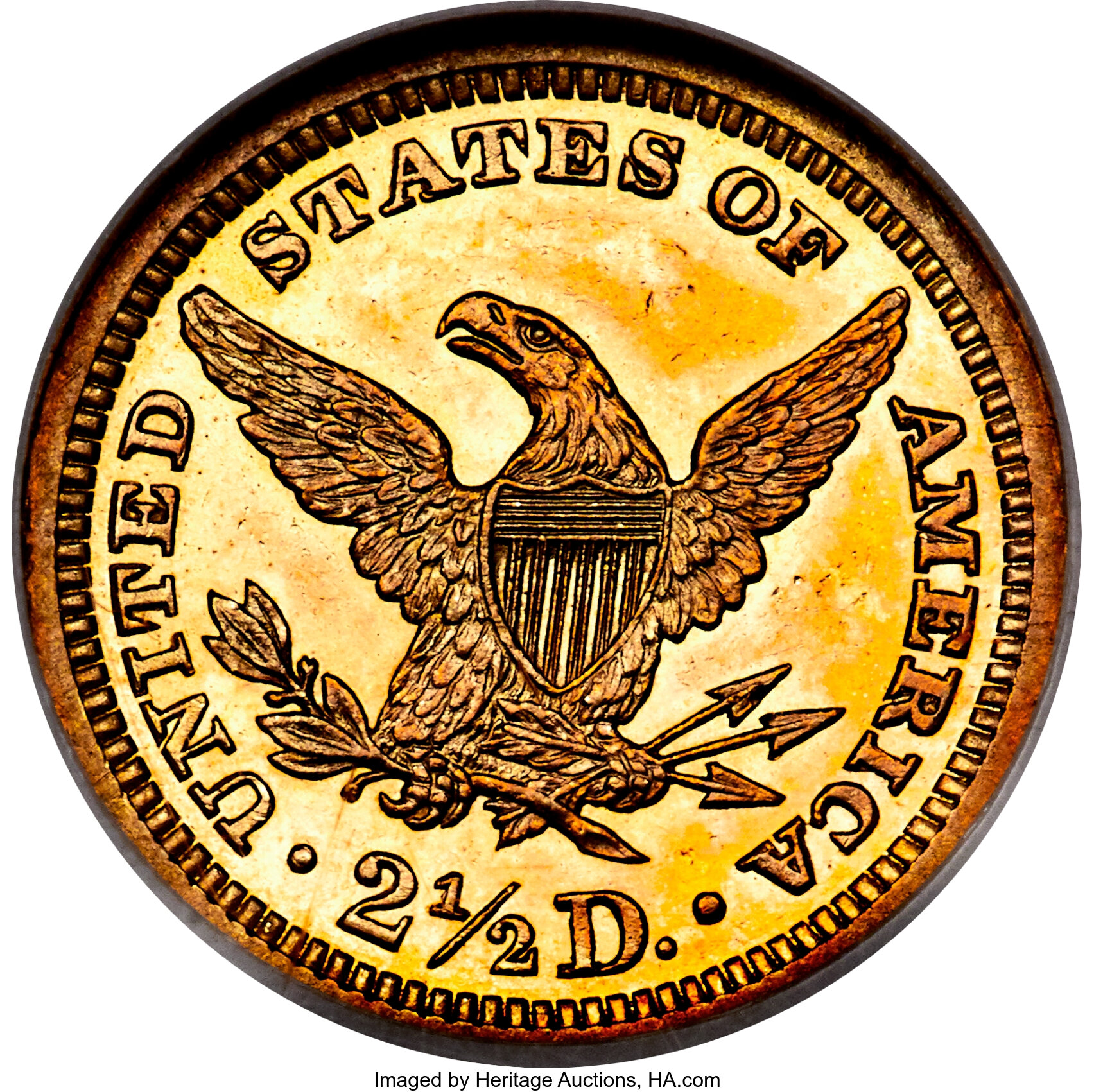 image for: 1886 $2 1/2 PR63 Cameo NGC. JD-1, R.5....