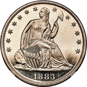 image for: 1883 50C PR67 Ultra Cameo NGC....