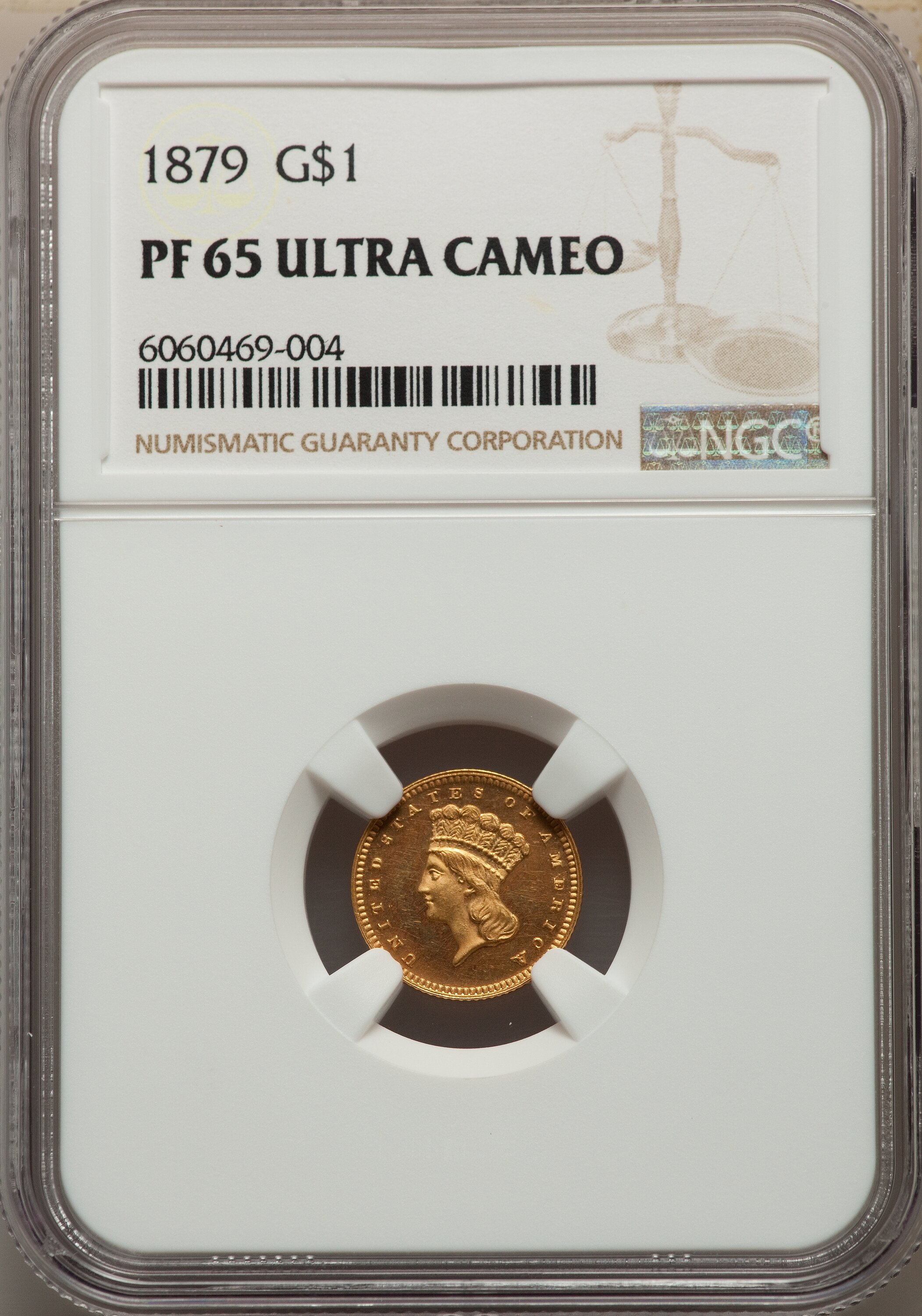 image for: 1879 G$1 PR65 Ultra Cameo NGC. JD-1, R.6....