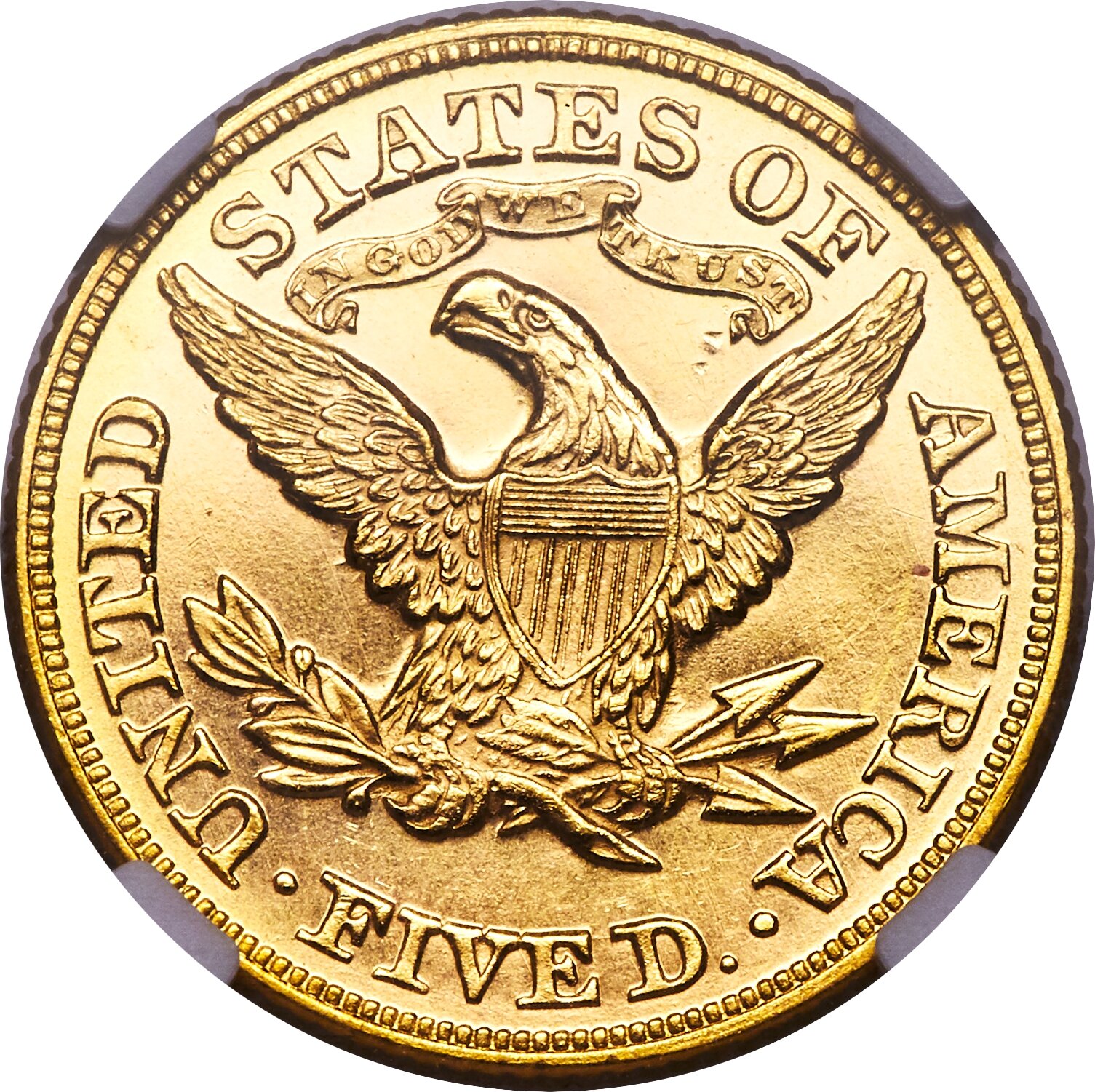 image for: 1873 $5 Closed 3, SP64 NGC....