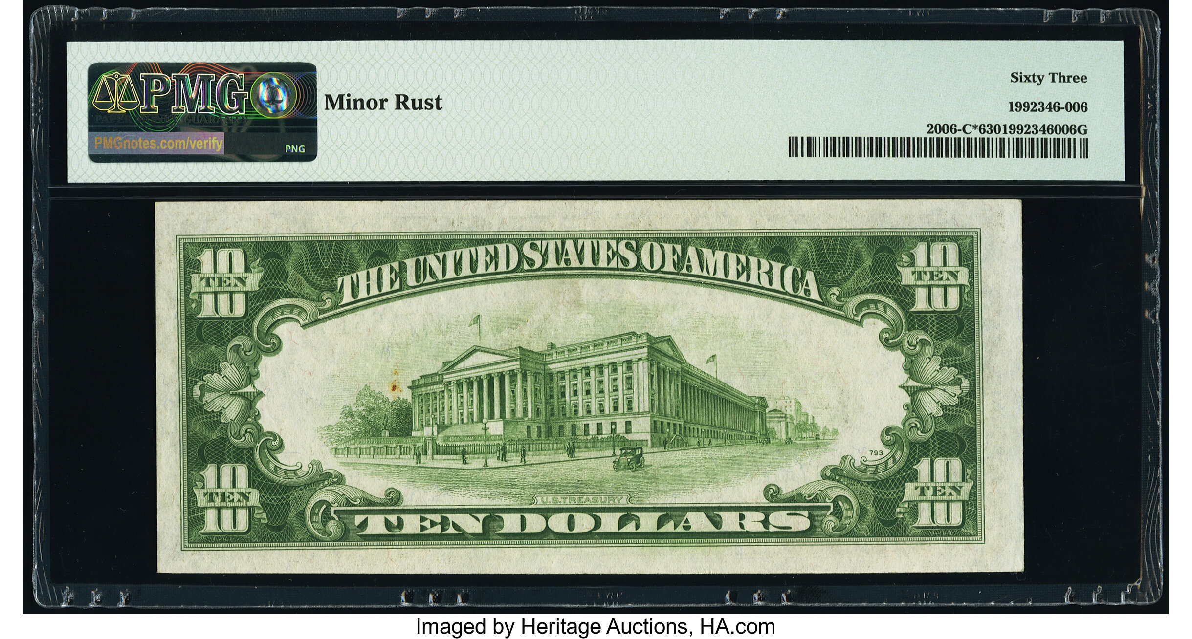 image for: Fr. 2006-C* $10 1934A Federal Reserve Star Note. PMG Choice Uncirculated 63....