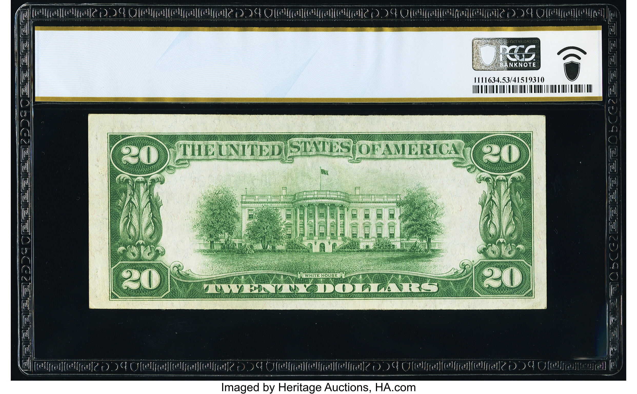 image for: Fr. 2050-D* $20 1928 Federal Reserve Star Note. PCGS Banknote About Unc 53 PPQ....