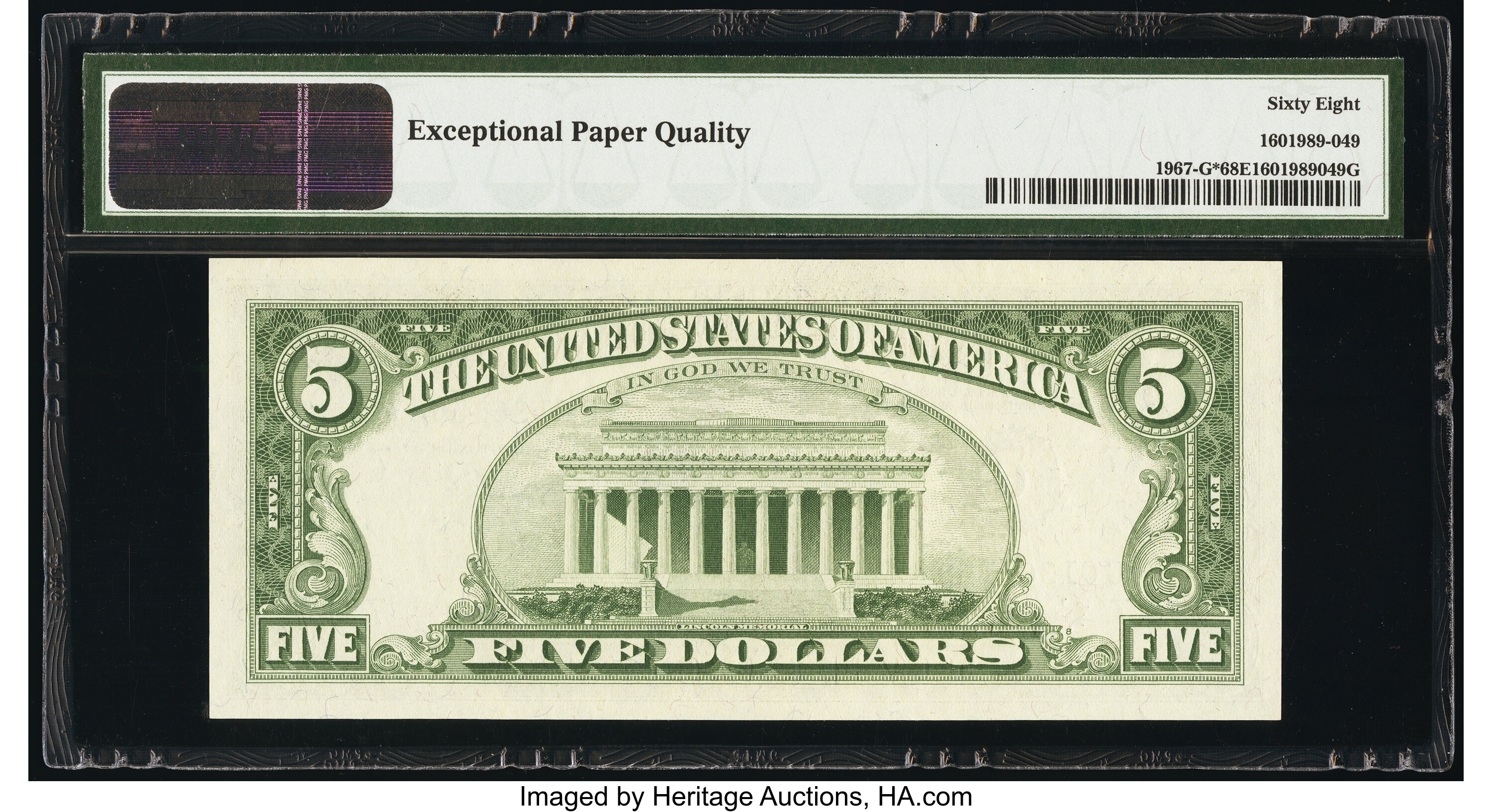 image for: Fr. 1967-G* $5 1963 Federal Reserve Star Note. PMG Superb Gem Unc 68 EPQ....
