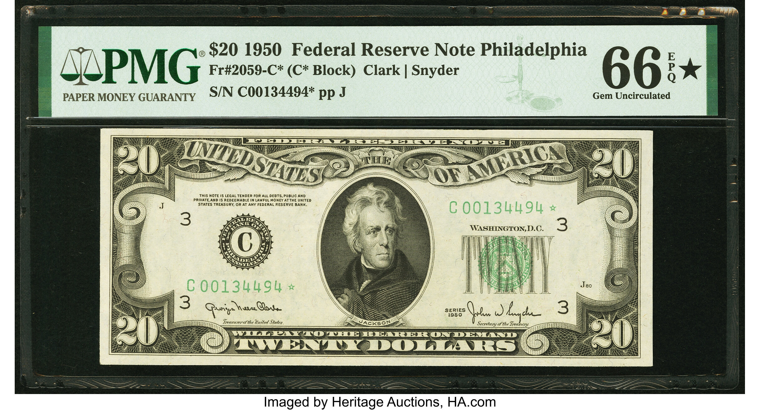 1950 $20 Philadelphia, Star Replacement (Fr. 2059C*)