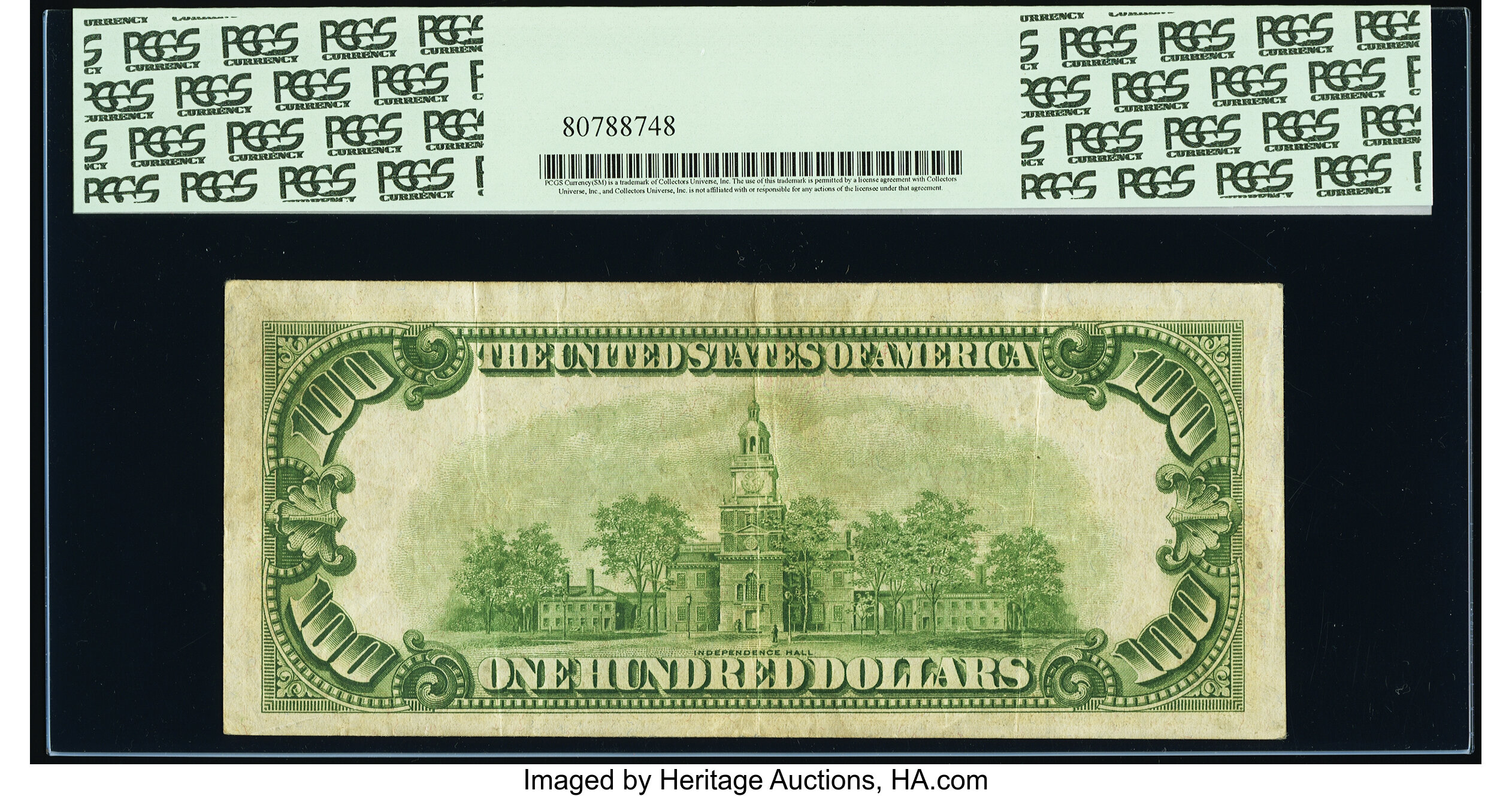 image for: Fr. 2152-I* $100 1934 Dark Green Seal Federal Reserve Star Note. PCGS Very Fine 35....