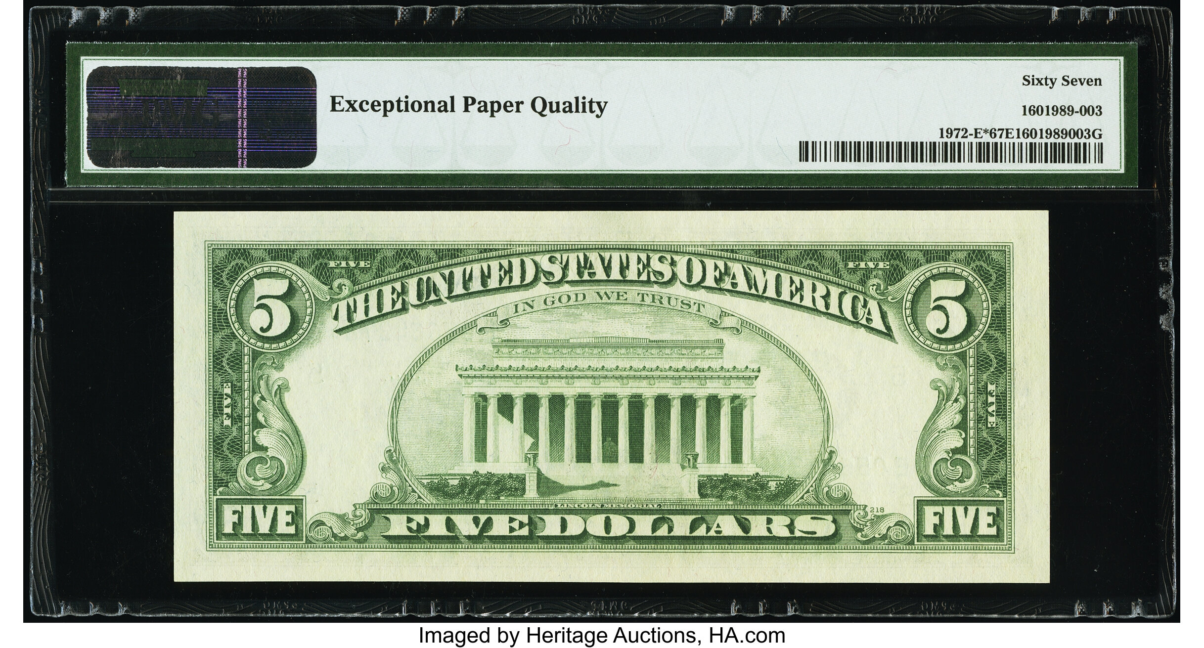 image for: Fr. 1972-E* $5 1969C Federal Reserve Star Note. PMG Superb Gem Unc 67 EPQ....