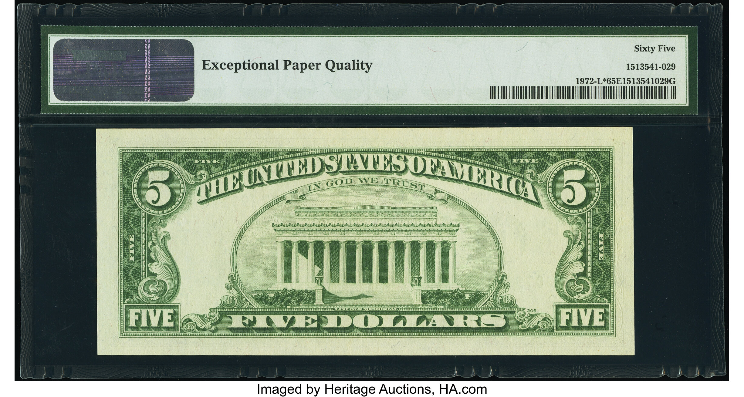 image for: Fr. 1972-L* $5 1969C Federal Reserve Star Note. PMG Gem Uncirculated 65 EPQ....