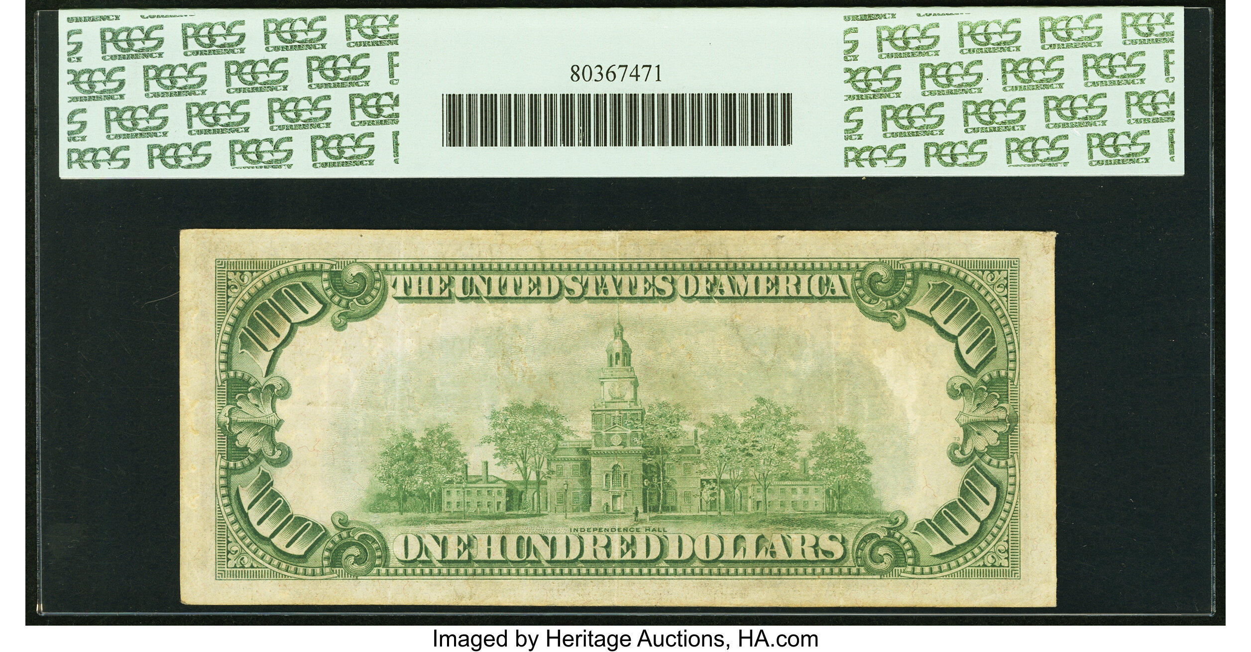 image for: Fr. 2152-H* $100 1934 Dark Green Seal Federal Reserve Star Note. PCGS Apparent Very Fine 30....