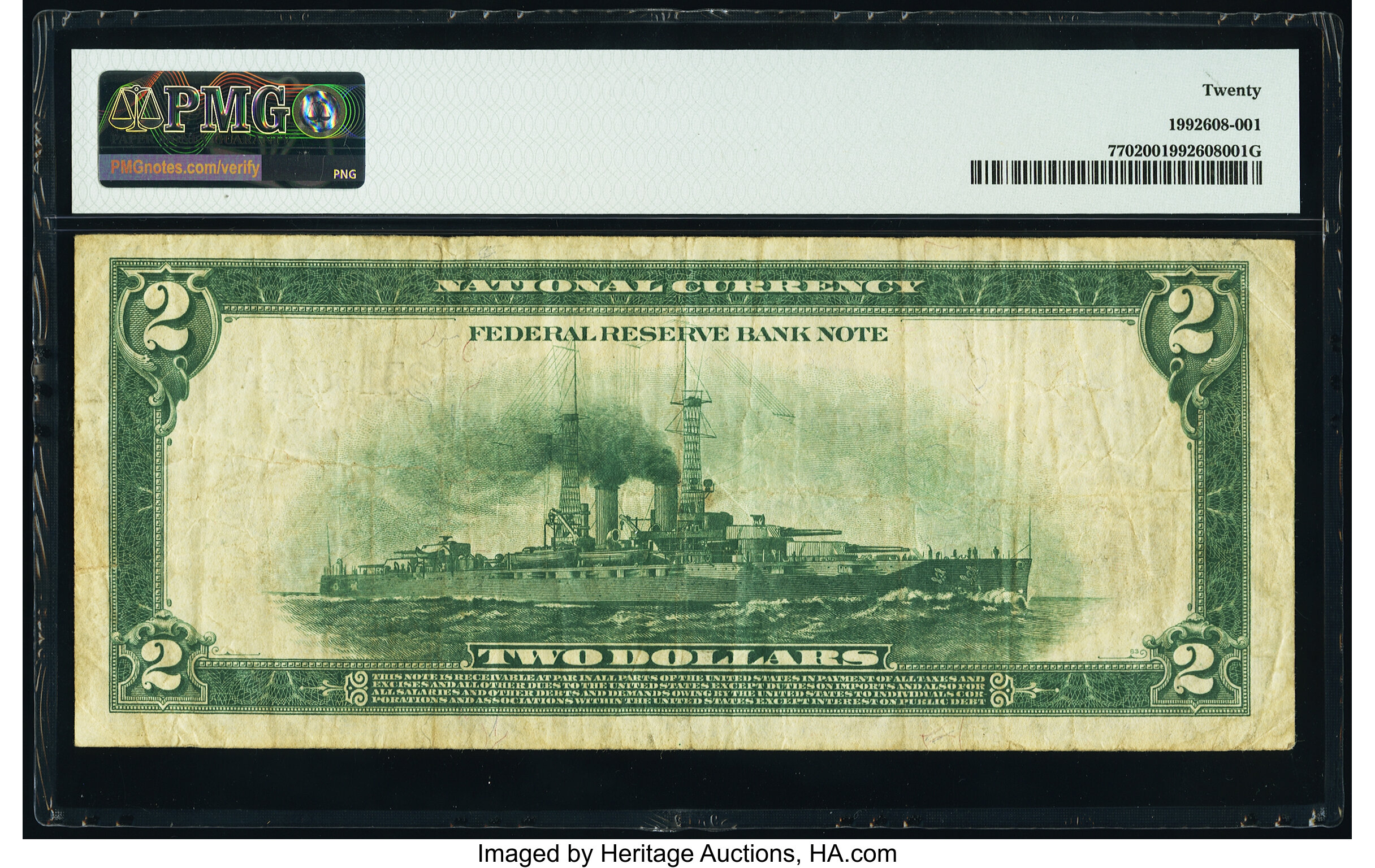 image for: Fr. 770 $2 1918 Federal Reserve Bank Note PMG Very Fine 20....