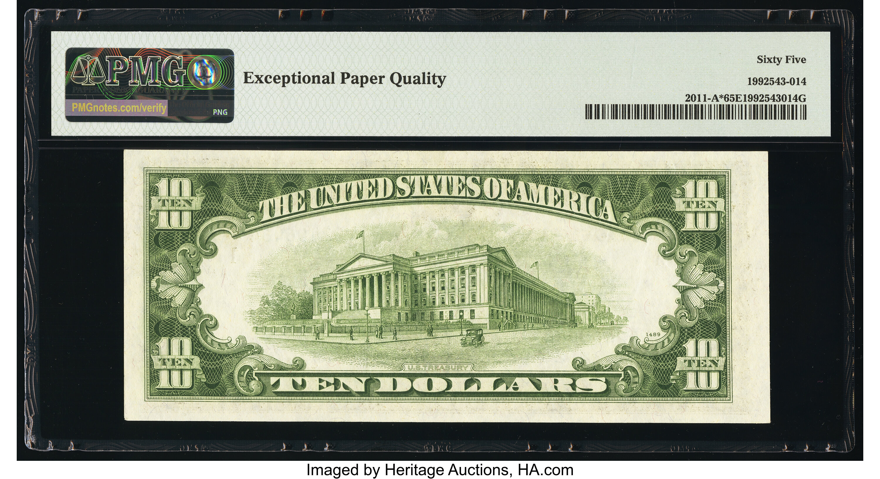image for: Fr. 2011-A* $10 1950A Federal Reserve Star Note. PMG Gem Uncirculated 65 EPQ....