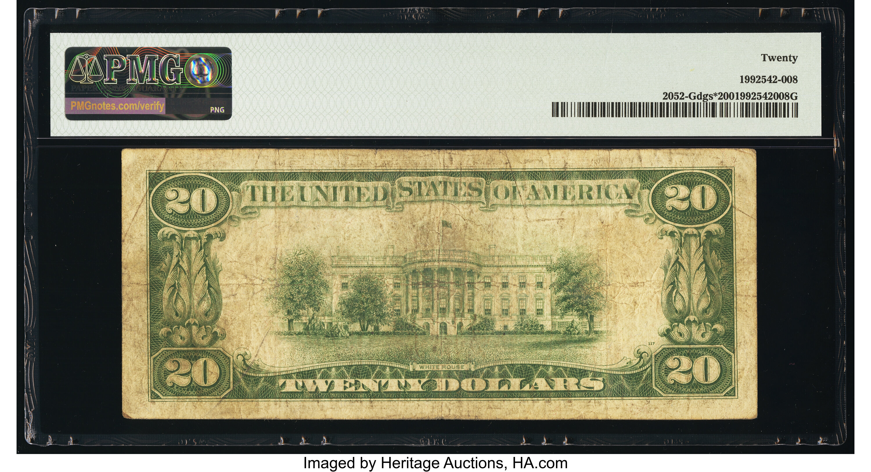 image for: Fr. 2052-G* $20 1928B Federal Reserve Star Note. PMG Very Fine 20....