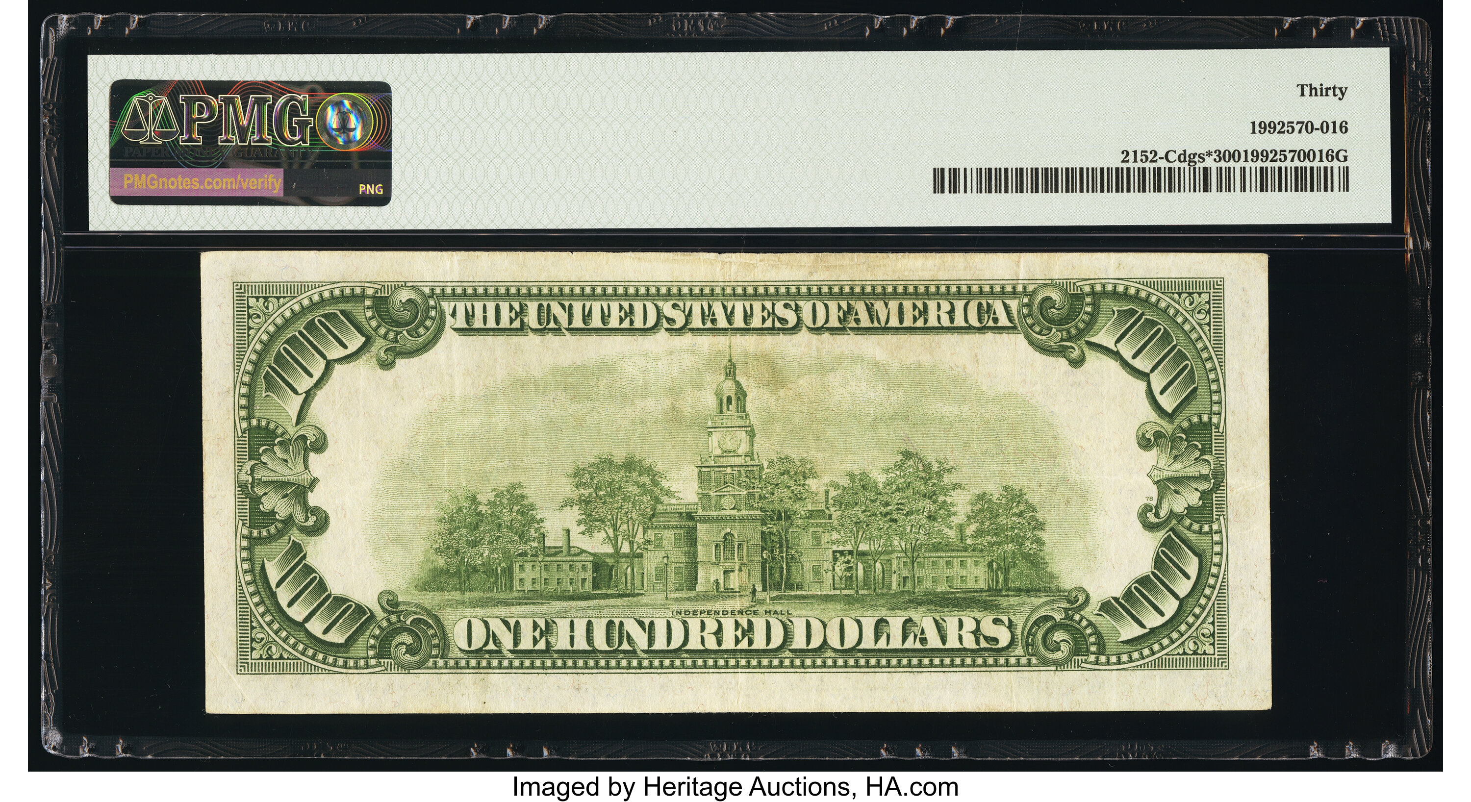 image for: Fr. 2152-C* $100 1934 Dark Green Seal Federal Reserve Star Note. PMG Very Fine 30....