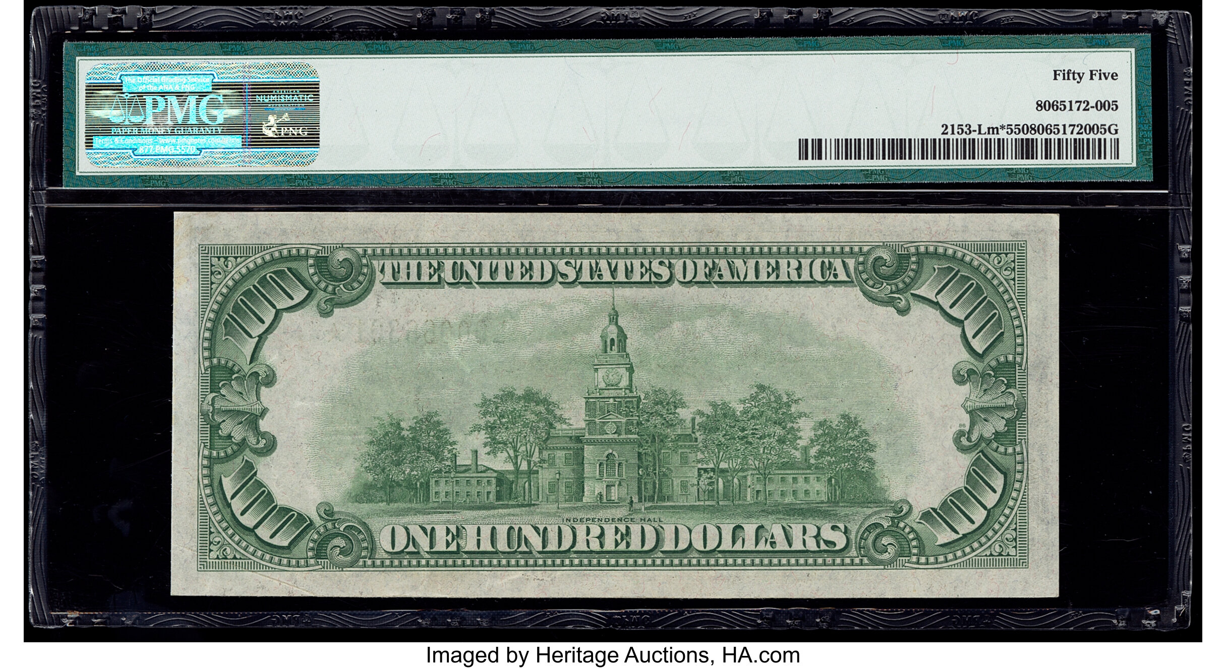 image for: Fr. 2153-L* $100 1934A Mule Federal Reserve Star Note. PMG About Uncirculated 55....