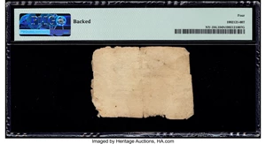 image for: New York February 17, 1776 City and County Albany 1s PMG Good 4 Net....