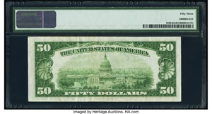 image for: Fr. 1880-K $50 1929 Federal Reserve Bank Note. PMG About Uncirculated 53....
