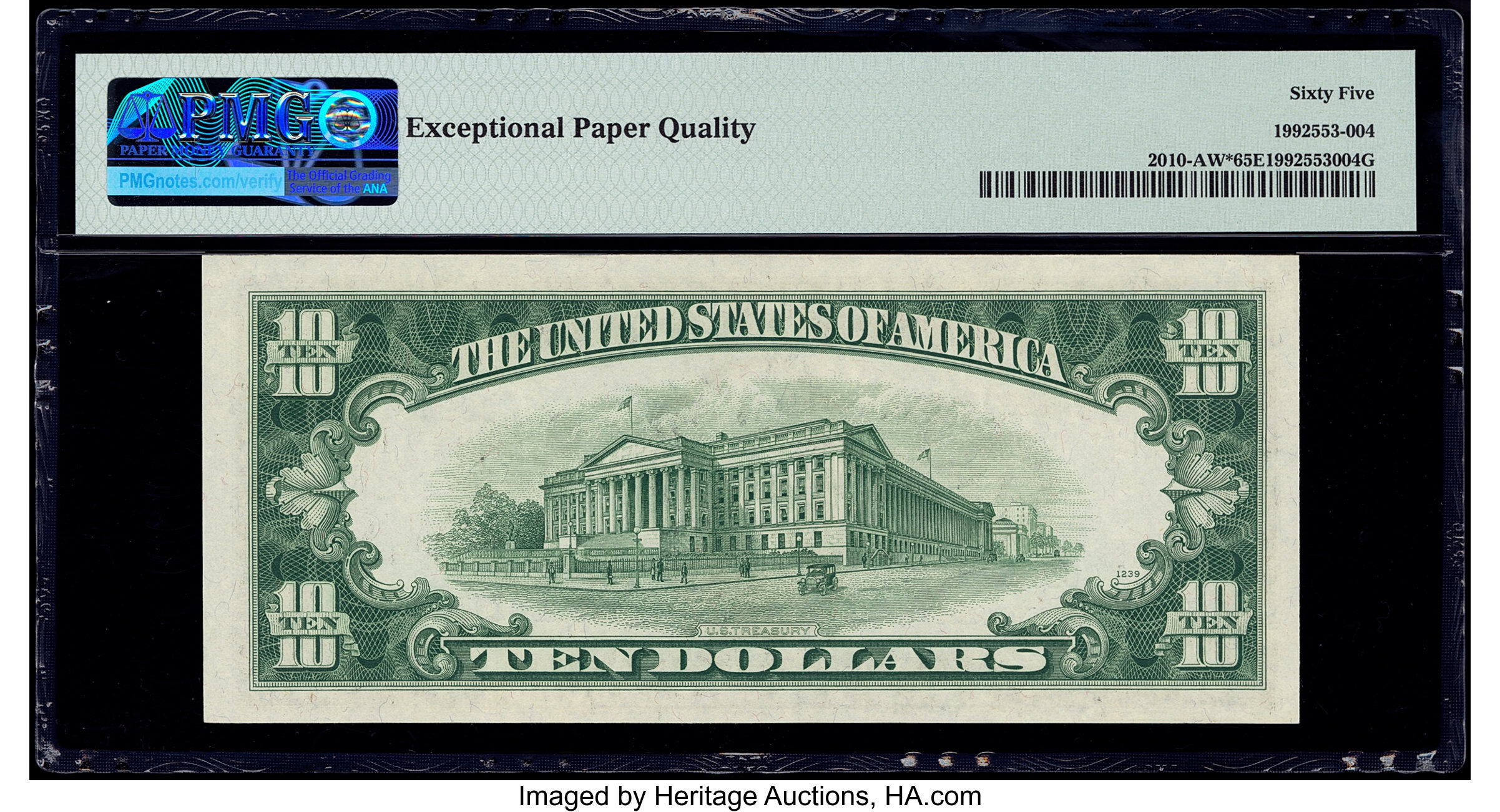 image for: Fr. 2010-A* $10 1950 Wide Federal Reserve Star Note. PMG Gem Uncirculated 65 EPQ....