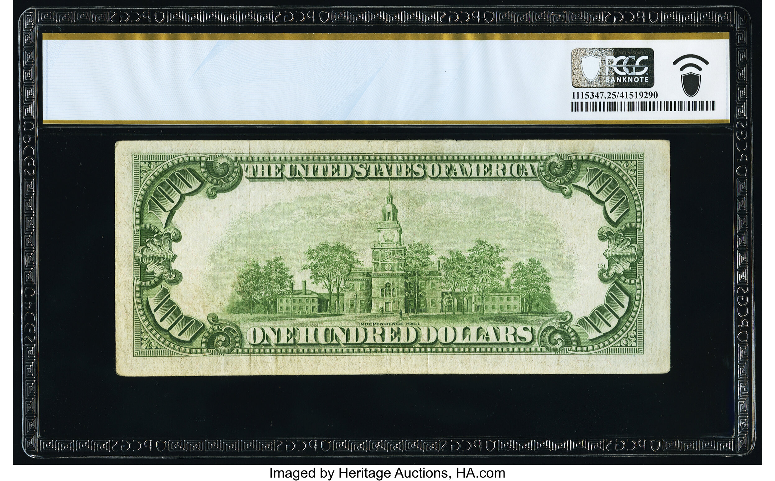 image for: Fr. 2152-E* $100 1934 Mule Federal Reserve Star Note. PCGS Banknote Very Fine 25....
