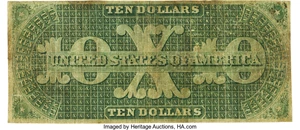 image for: Fr. 6 $10 1861 Demand Note PMG Fine 12....