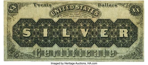 image for: Fr. 307 $20 1878 Silver Certificate PCGS Apparent Very Fine 20....