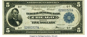 image for: Fr. 795 $5 1918 Federal Reserve Bank Note PMG Very Fine 30 EPQ....