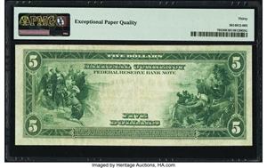 image for: Fr. 795 $5 1918 Federal Reserve Bank Note PMG Very Fine 30 EPQ....
