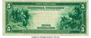 image for: Fr. 795 $5 1918 Federal Reserve Bank Note PMG Very Fine 30 EPQ....