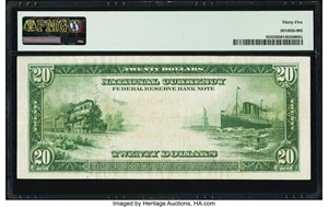 image for: Fr. 824 $20 1915 Federal Reserve Bank Note PMG Choice Very Fine 35....