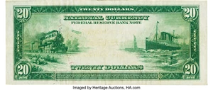 image for: Fr. 824 $20 1915 Federal Reserve Bank Note PMG Choice Very Fine 35....