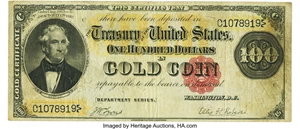 image for: Fr. 1206 $100 1882 Gold Certificate PMG Very Fine 20....