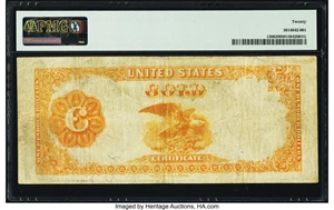 image for: Fr. 1206 $100 1882 Gold Certificate PMG Very Fine 20....