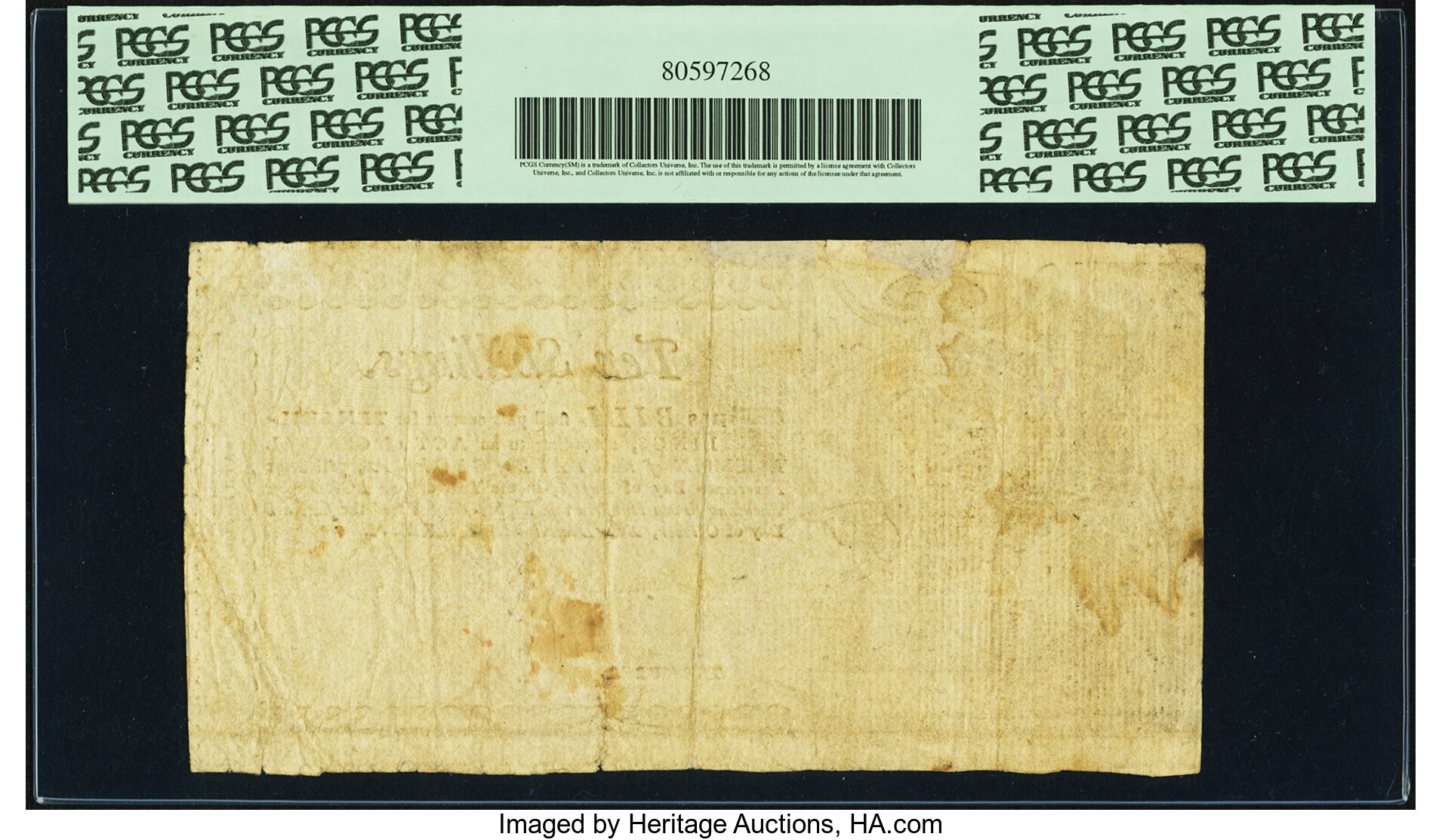 image for: Georgia October 16, 1786 10 Shillings Fr. GA-130 PCGS Apparent Very Fine 25....