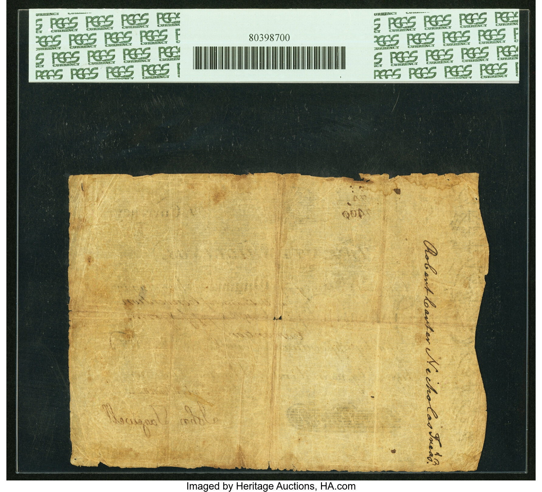 image for: Virginia July 17, 1775 20 Shillings Ashby Note Fr. VA-77b PCGS Apparent Very Fine 20....