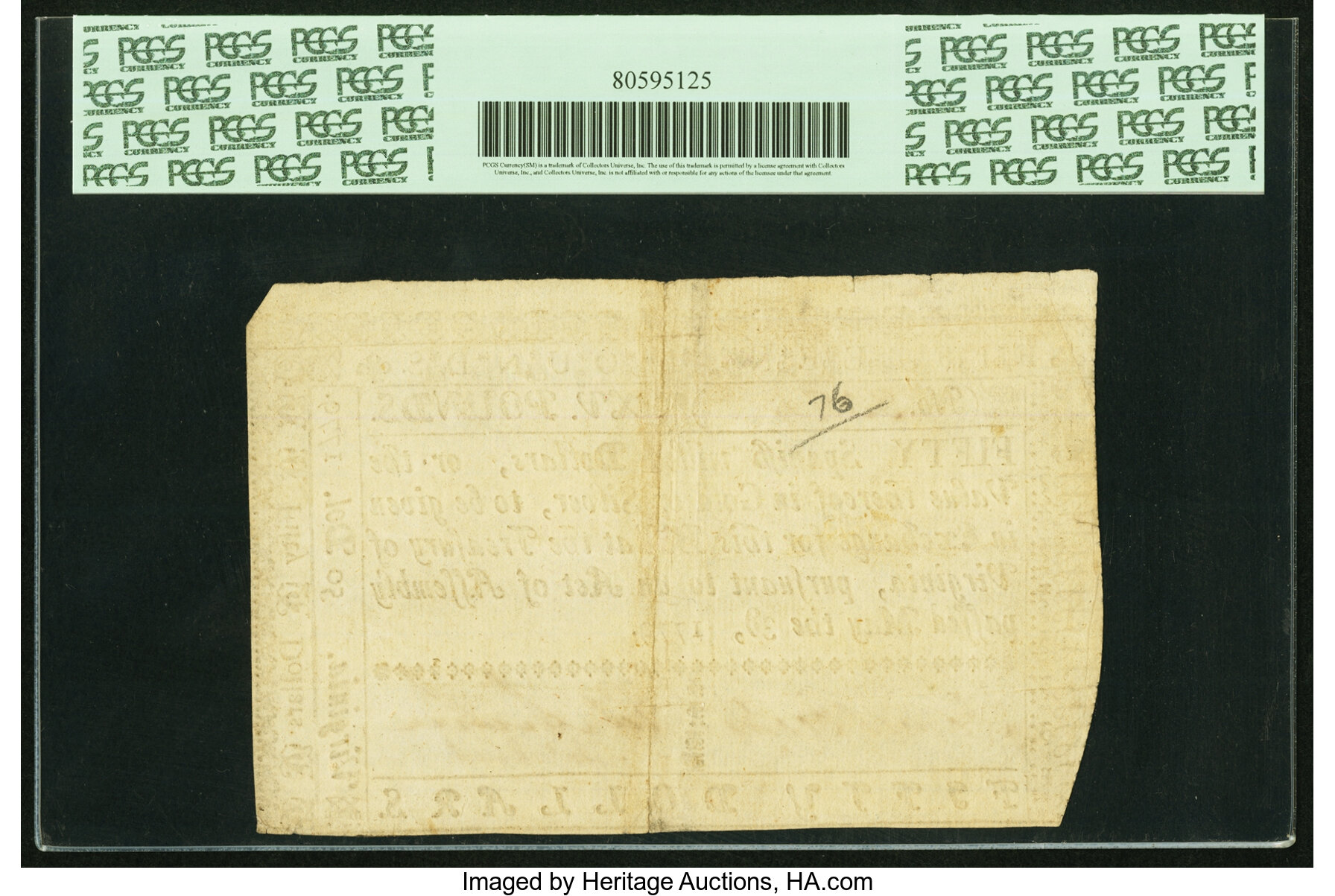 image for: Virginia May 3, 1779 $50 Fr. VA-169 PCGS Apparent Very Fine 35....