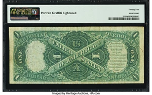 image for: Fr. 22 $1 1875 Legal Tender PMG Very Fine 25 Net....
