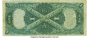 image for: Fr. 22 $1 1875 Legal Tender PMG Very Fine 25 Net....